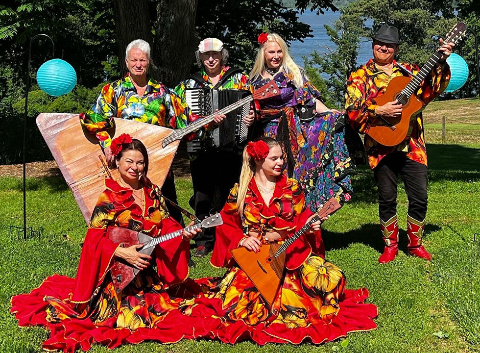    ,  ,  ,  ,  ,  , 50th Wedding Anniversary,  5-  2022- , 05-05-2022,    , Sunday June 5 2022, Gypsy Band and Dancers, Elina Karokhina (balalaika), Mikhail Smirnov (guitar, garmoshka, vocals), Elena Belova (singer), Leonid Bruk (contrabass balalaika), Yuriy Lemeshev (accordion), Mikhail Smirnov (guitar, vocals), Russian Gypsy dancer Alisa, River Farm, 7931 E Boulevard Dr Alexandria Virginia  22308